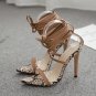 Large size new fashion simple cross strap stiletto sandals for women