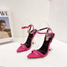 Women's metal high heel chain lock pointed toe stiletto sandals Women's metal high heel chain lock pointed toe stiletto sandals