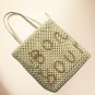 New letter woven bag single shoulder beach straw bag 2 colors