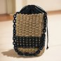 New square grass bag shoulder hand weaving bag female 2 colors
