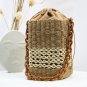 New square grass bag shoulder hand weaving bag female 2 colors