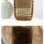 New square grass bag shoulder hand weaving bag female 2 colors