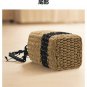 New square grass bag shoulder hand weaving bag female 2 colors