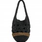 Z new hand ticking shoulder grass package flower knitted art handbag retro weaving 2 colors