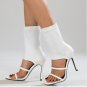 New women's shoes stretch fabric sleeve sandals stiletto heels 2 colors