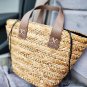 Bow straw vacation woven bag portable beach bag #H251