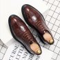 Crocodile graphic head low heel belt leisure business male big size shoes