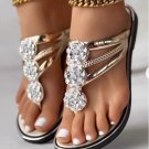 Flip-flops women's summer sandals with rhinestones beach rhinestone flat bottom 3 colors Flip-flops women's summer sandals with rhinestones beach rhinestone flat bottom 3 colors