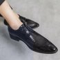 Men's Crocodile pattern business breathable casual hairstylist shoes 2 colors