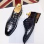 Men's snake skin pattern business casual hairstylist shoes