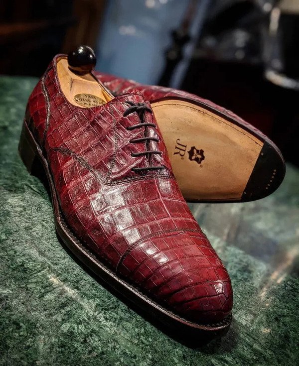 Crocodile graphic head low heel belt leisure business male big size shoes