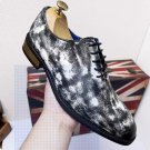Retro trend men's derby shoes lace-up business casual shoes 2 colors