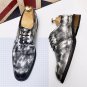 Retro trend men's derby shoes lace-up business casual shoes 2 colors