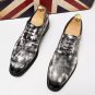 Retro trend men's derby shoes lace-up business casual shoes 2 colors
