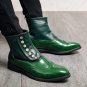 Brogue Ankle Boots Men Fashion Trend Chelsea Boots 2 colors