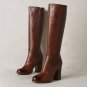 Side Zipper High Block Heel Ladies Plus Size Fashion Boots