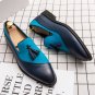 Men's winter loafers with tassels