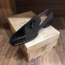 Men's winter loafers with tassels