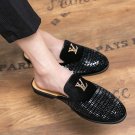 Men's shiny rhinestone toe slippers