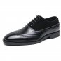 Oxford Shoes men plus size business Fashion lace up wedding shoes