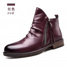 Vintage zipper men's boots new pleated Chelsea knight boots Vintage zipper men's boots new pleated Chelsea knight boots