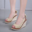 Wedge women's sandals with fish-mouth back straps 2 colors Wedge women's sandals with fish-mouth back straps 2 colors