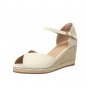 Women's summer French canvas platform heeled sandals 2 colors
