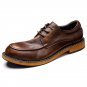 Genuine leather retro casual shoes men's shoes top layer cowhide  2 colors