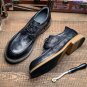 Genuine leather retro casual shoes men's shoes top layer cowhide  2 colors