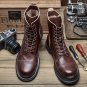 Handmade Genuine leather Vintage martin boots top layer cowhide
