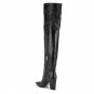 Pointed toe side zipper oversized over-the-knee women's boots