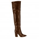 Pointed toe side zipper oversized over-the-knee women's boots Pointed toe side zipper oversized over-the-knee women's boots