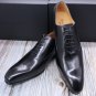 Cowhide handmade men's wedding business dress leather shoes 2 colors