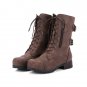 New belt buckle casual lace-up low martin boots low heel women's boots 2 colors