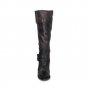 High boots with pointed straps thick heels motorcycle boots