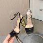 Fashionable square toe shallow mouth buckle strap high heels 3 colors