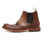 Handmade Chelsea boots brogue boots vintage top layer cowhide hand-rubbed color 2 colors