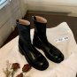 Genuine leather vintage martin boots back zipper chelsea motorcycle women's boots 2 colors