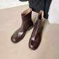 Genuine leather vintage martin boots back zipper chelsea motorcycle women's boots 2 colors