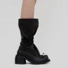 Wide tube boots for women autumn and winter thick heel boots with straps Wide tube boots for women autumn and winter thick heel boots with straps