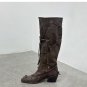 Women's high knight boots under knee high leather boots