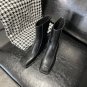Women's small square toe short boots soft leather martin boots 2 colors