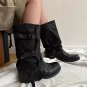 Belt Buckle Women's Distressed Vintage Western Cowboy Boots