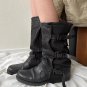 Belt Buckle Women's Distressed Vintage Western Cowboy Boots