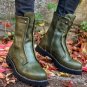 Round toe men's short barrel Martin boots thick sole rivet shoes