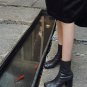 Women's genuine leather pig's hoof split toe martin boots