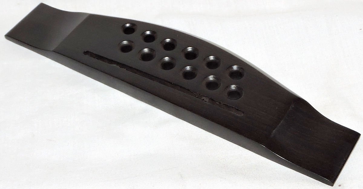 12 String Ebony Acoustic Guitar Bridge For Gibson Martin Fender and many Other Guitars