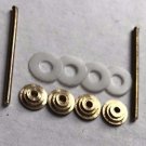 Hardware For Straight Razor Making Supply 4 Brass Collars 2 Brass Pins 4 Washers