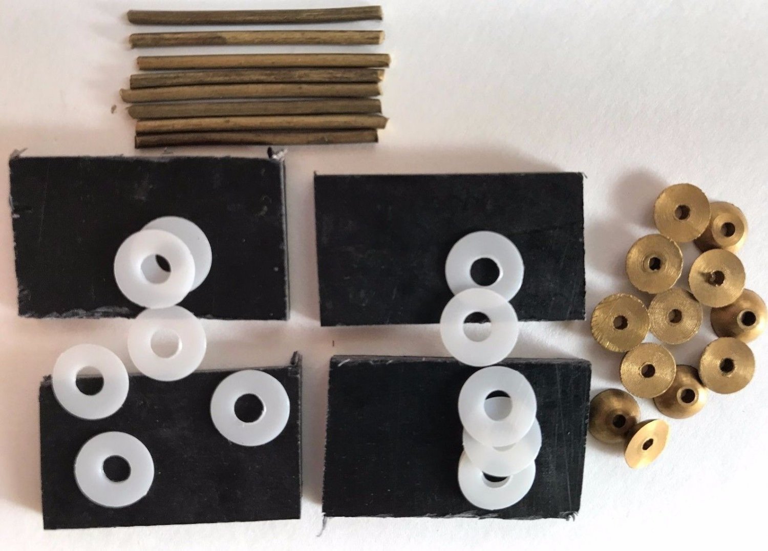 Straight Razor Scales Hardware (HW 100) 12 Solid Brass Collars 8 Pins