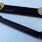 Gabon Ebony Archtop Guitar Bridge W/ Saddle Gold Plated Hardware Archtop Guitars